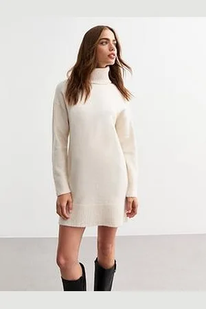 New Look Knit Roll Neck Mini Jumper Dress