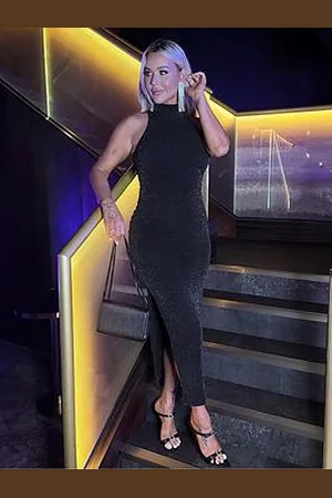 Ax Paris Sparkle Halter Neck Bodycon Dress