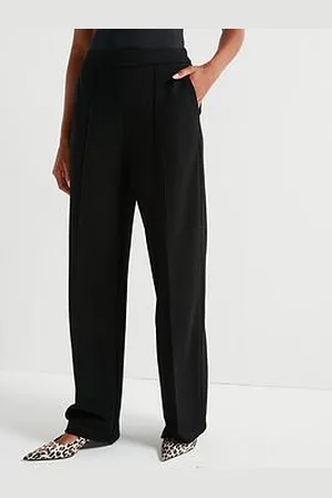 Everyday Basic Pull On Smart Wide Leg Trouser