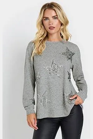M&Co Petite Sequin Star Top