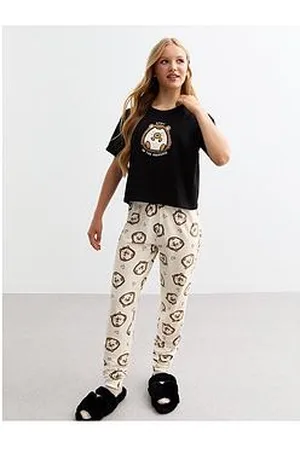 New Look Girls Hedgehog Print Jersey Pyjama Set