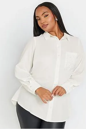 Yours Curve Diamante Trickle Sleeve Blouse