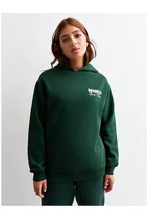 New Look Girls Brooklyn Slogan Jersey Hoodie