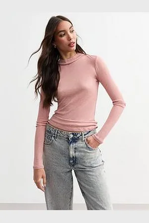 New Look Mesh High Neck Long Sleeve Top