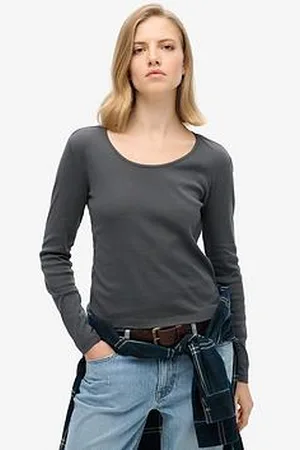 Superdry Fine Rib Scoop Neck Top