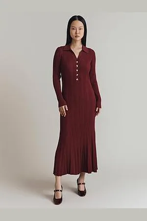 Ghost Fern Dress - Burgundy