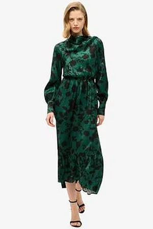 Superdry Maxi Cowl Neck Jacquard Dress