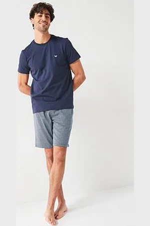 Emporio Armani Endurance Logo Waist T-Shirt & Patterned Shorts Lounge Set
