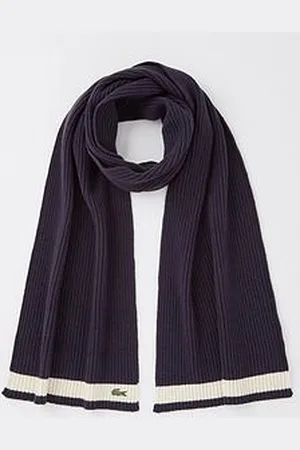 Lacoste Ribbed Wool Scarf