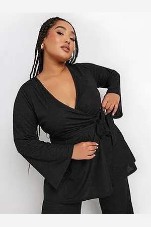 Yours Curve Wrap Flare Sleeve Top