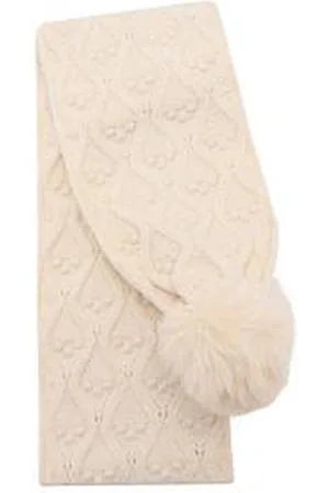 MANGO Girls Knitted Pom Scarf