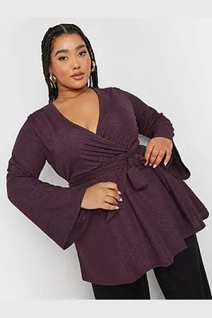 Yours Curve Wrap Flare Sleeve Top