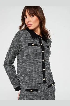Very Boucle Collar Cardigan Top