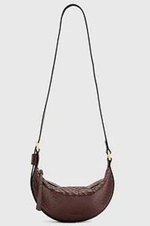 AllSaints Half Moon Snake Effect Leather Bag