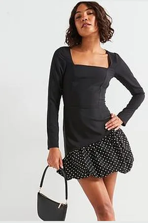 Very Polka Dot Puff Ball Mini Dress