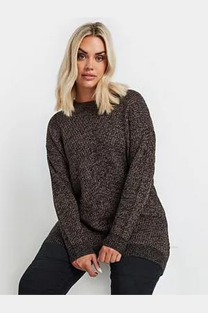 Yours Curve Twist Jumper - Brown