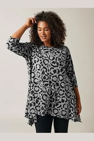 Evans Animal Print Hanky Hem Jumper