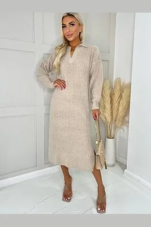 Ax Paris Collar Detail Jumper Dress