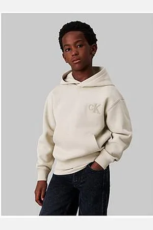 Calvin Klein Boys Bonded Pique Mono Hoodie