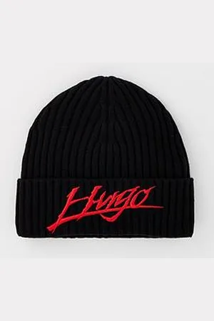 HUGO BOSS Xilla Gothic Script Beanie Hat