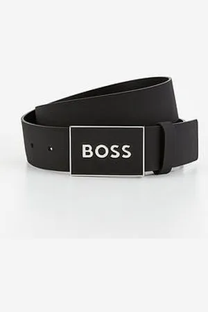 HUGO BOSS Icon Plate Logo 4Cm Leather Belt