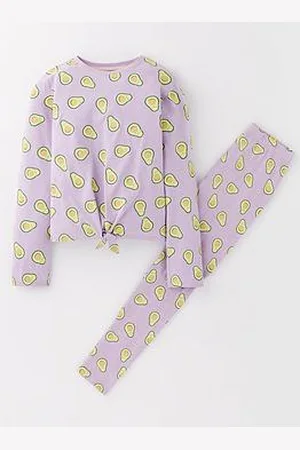 Very Girls Avocado Print Tie Front Pyjama Set