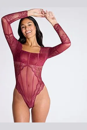 Boux Avenue Blair Bodysuit - Wine