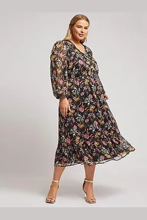 Yours Curve Large Floral Midaxi Dress