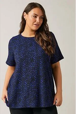 Evans Spot Print Top - /Navy