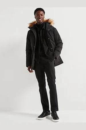 Very Man Padded Parka With Detachable Fur Trim