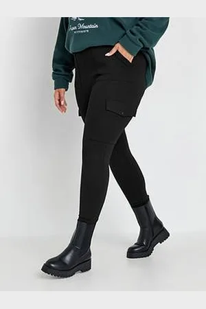 Yours Curve Cargo Pocket Ponte Leggings
