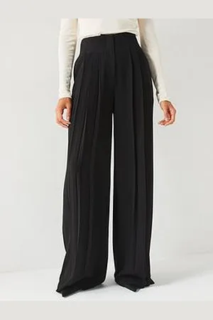 Very Pleated Drape Wide Leg Trouser