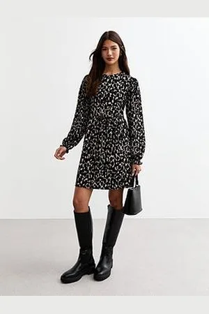 New Look Patterned Smock Jersey Dress - Black