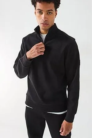 HUGO BOSS H-Sidney 59 Regular Fit Nylon Shoulder 1/4 Zip Sweat