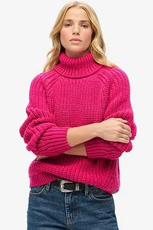 Superdry Slouchy Stitch Roll Neck Knit Jumper