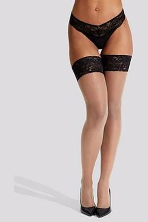 Ann Summers Lace Top Glossy Hold Ups