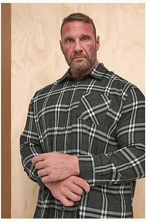 BAD RHINO Big & Tall Long Sleeve Checked Shirt