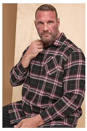 BAD RHINO Big & Tall Long Sleeve Checked Shirt