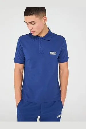 VERSACE Metal Plaque Logo Polo Shirt