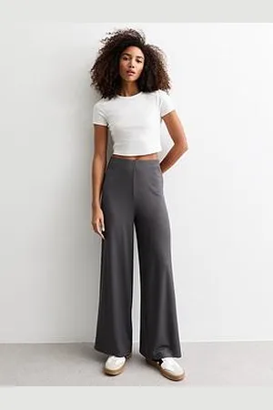 New Look Ribbed Wide Leg Trousers