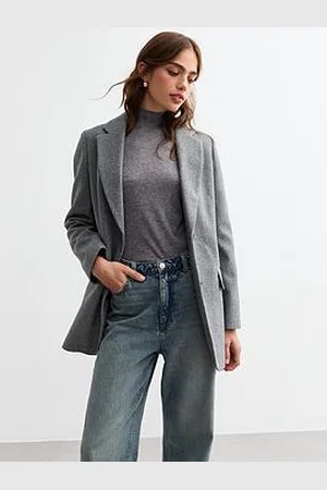 New Look Textured Single Breasted Oversized Blazer