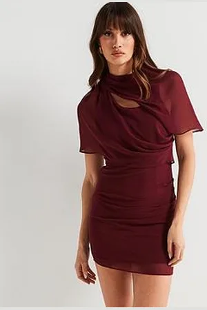 Very Ruched Drape Mini Dress