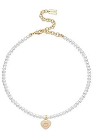 Coach Resin Heart Pearl Choker