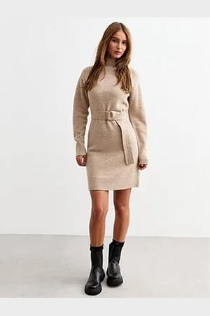 New Look Belted Knitted Mini Dress
