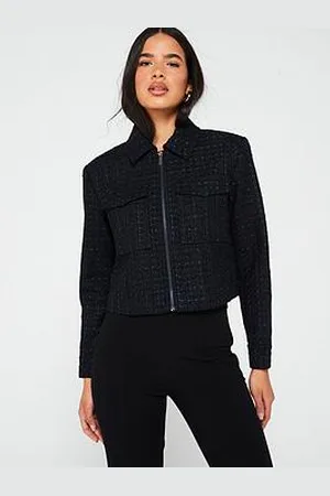 ONLY Boucle Shirt Jacket - Navy