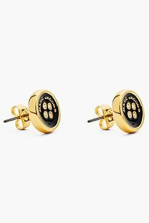Marc Jacobs Button Stud Earrings - /Black