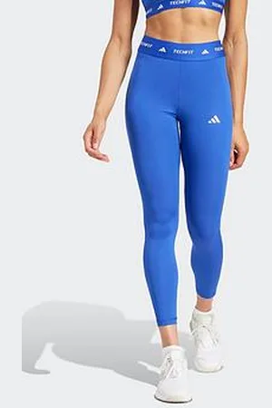 adidas Womens Training Tech Fit 7/8 Tights - Blue