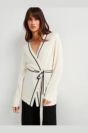HUGO BOSS Ferinia 100% Wool Belted Cardigan
