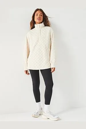 Very Quilted Popper Longline Sweat