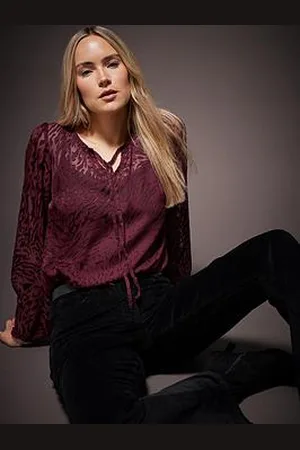 Long Tall Sally Burnout Gypsy Top